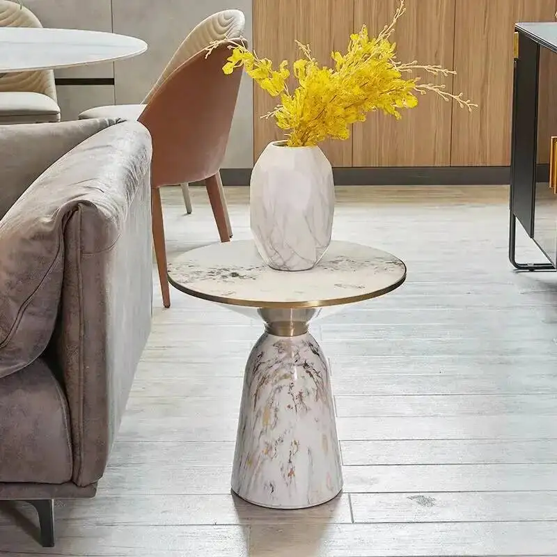 

Прикроватный столик для прихожей, деревянный низкий столик для туалетного столика, круглый современный простой кофейный столик, угловой столик в скандинавском стиле для гостиной