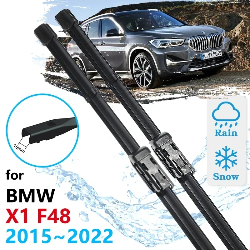 For BMW X1 F48 2015 2016 2017 2018 2019 2020 2021 2022 Windscreen Windshield Washer Brushes Accessories Car Front Wiper Blades