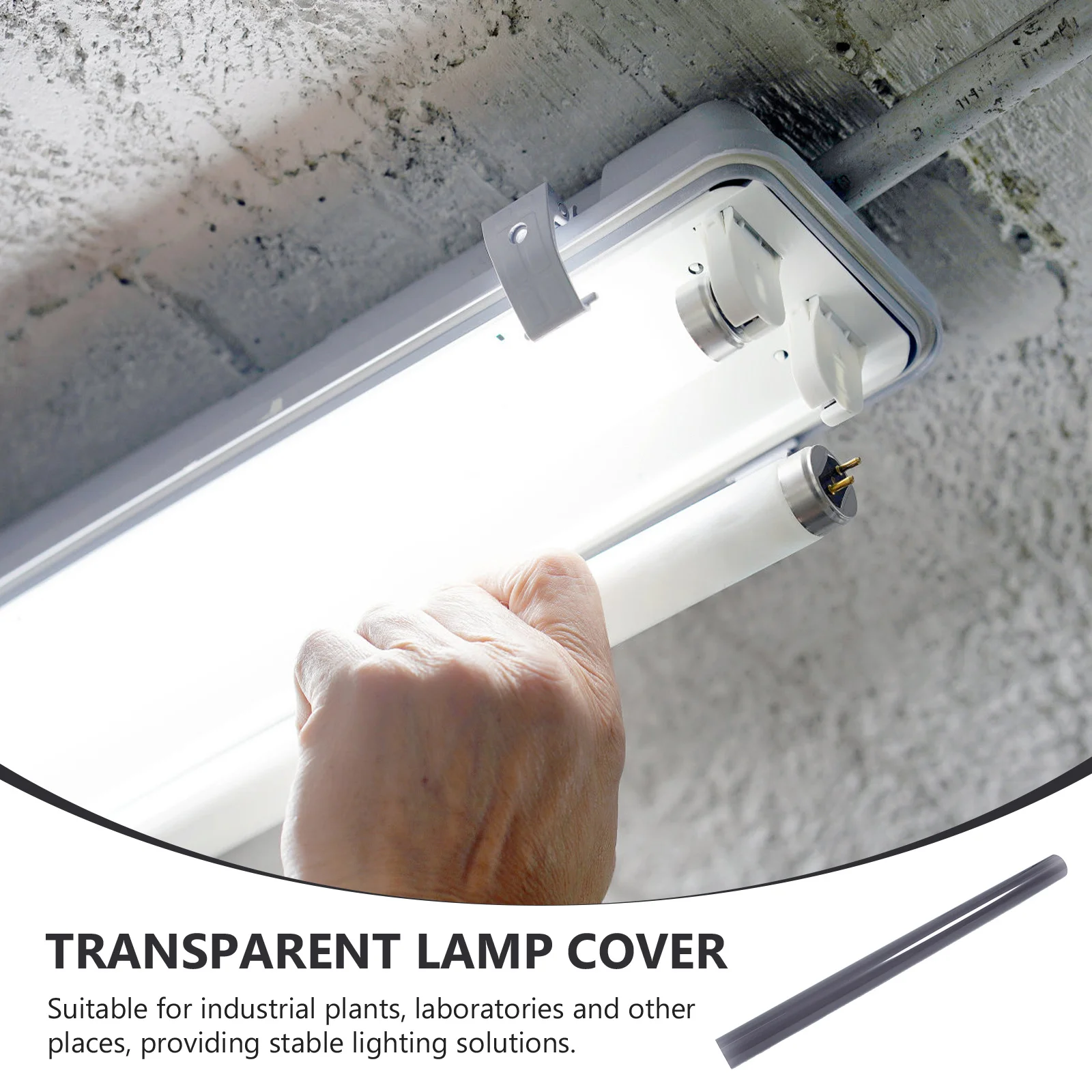 انفجار قلادة غطاء المصباح الاكريليك أنبوب ضوء الناشر لورشة المرآب سقف الإضاءة معلقة غطاء مصباح مصباح أنبوبي #6