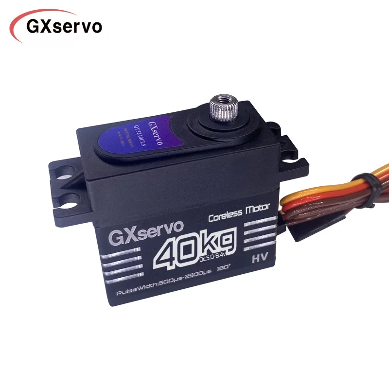 Servomoteurs numériques à engrenages métalliques GX à couple élevé 40KG, moteur sans noyau pour accessoires RC, voitures télécommandées 1/8 1/10, robots, crawlers
