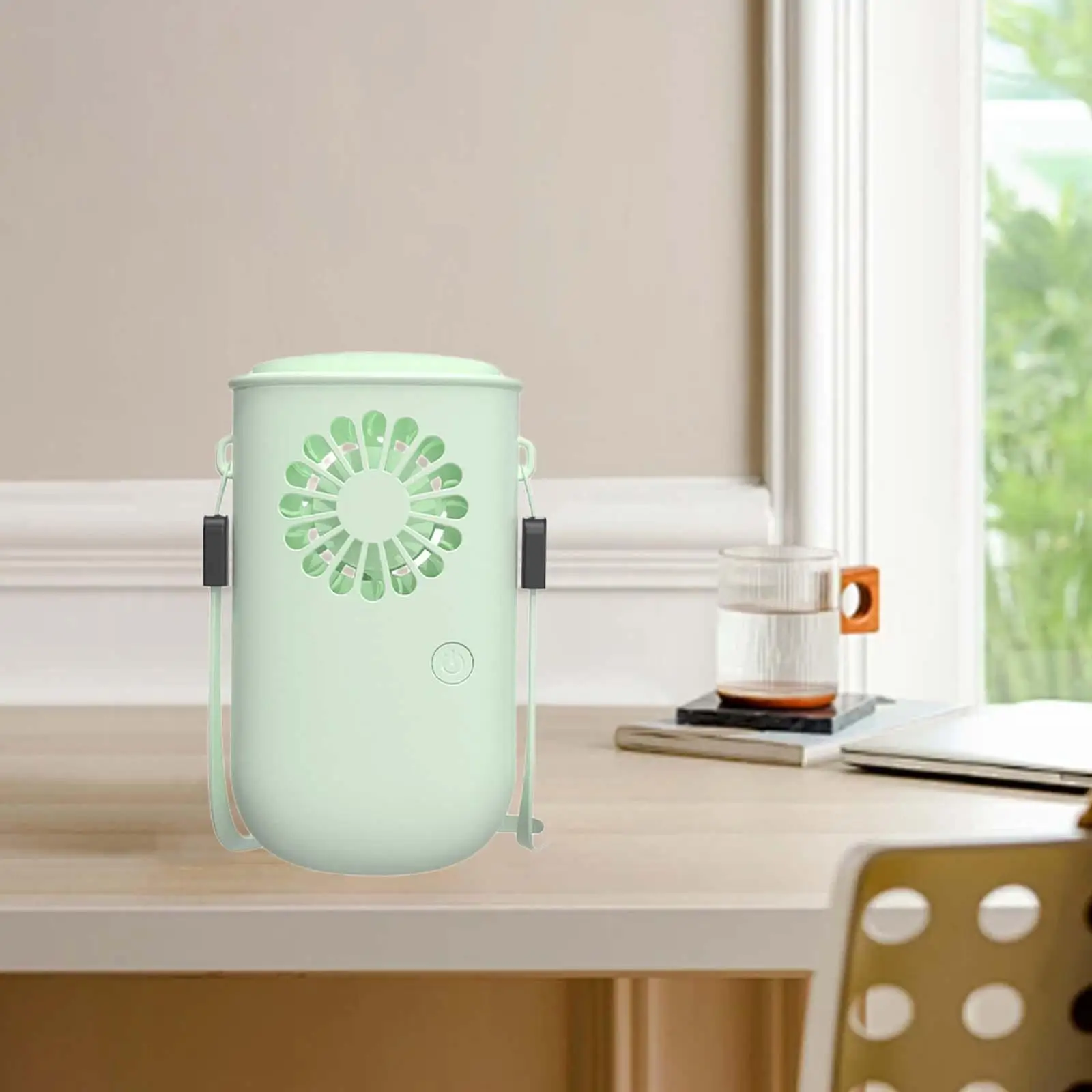 Handheld Fan Quiet Adjustable Portable Rechargeable Desk Fan Hanging Neck Fan Mini Fan for Camping Hiking Home Dormitory Outdoor