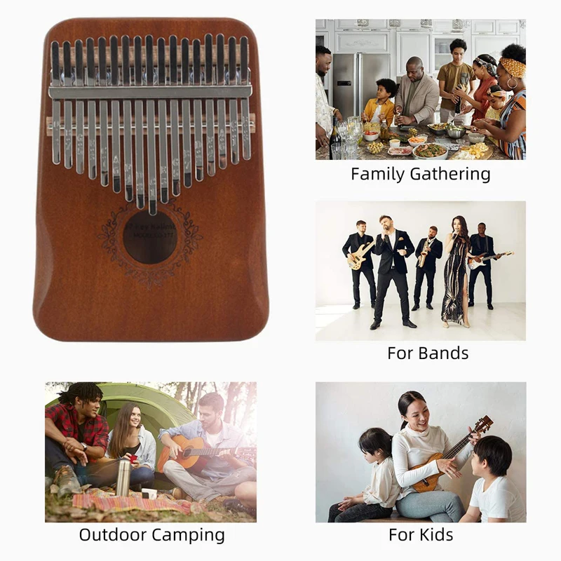 17 Tasten Kalimba Daumen Klavier Tastatur persönliches Musik instrument mit Zubehör für die Leistung tolles Geschenk Weihnachts geschenk