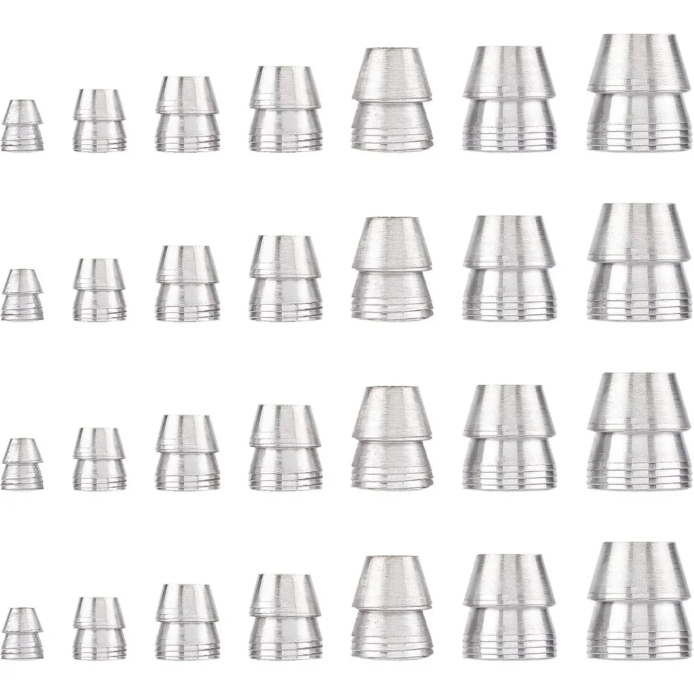 

28Pcs 7 Sizes Safety Round Handle Wedges Hammer Handle Splitting Wedge Axe Hand Metal Wedge Round Steel Wedge for Axe