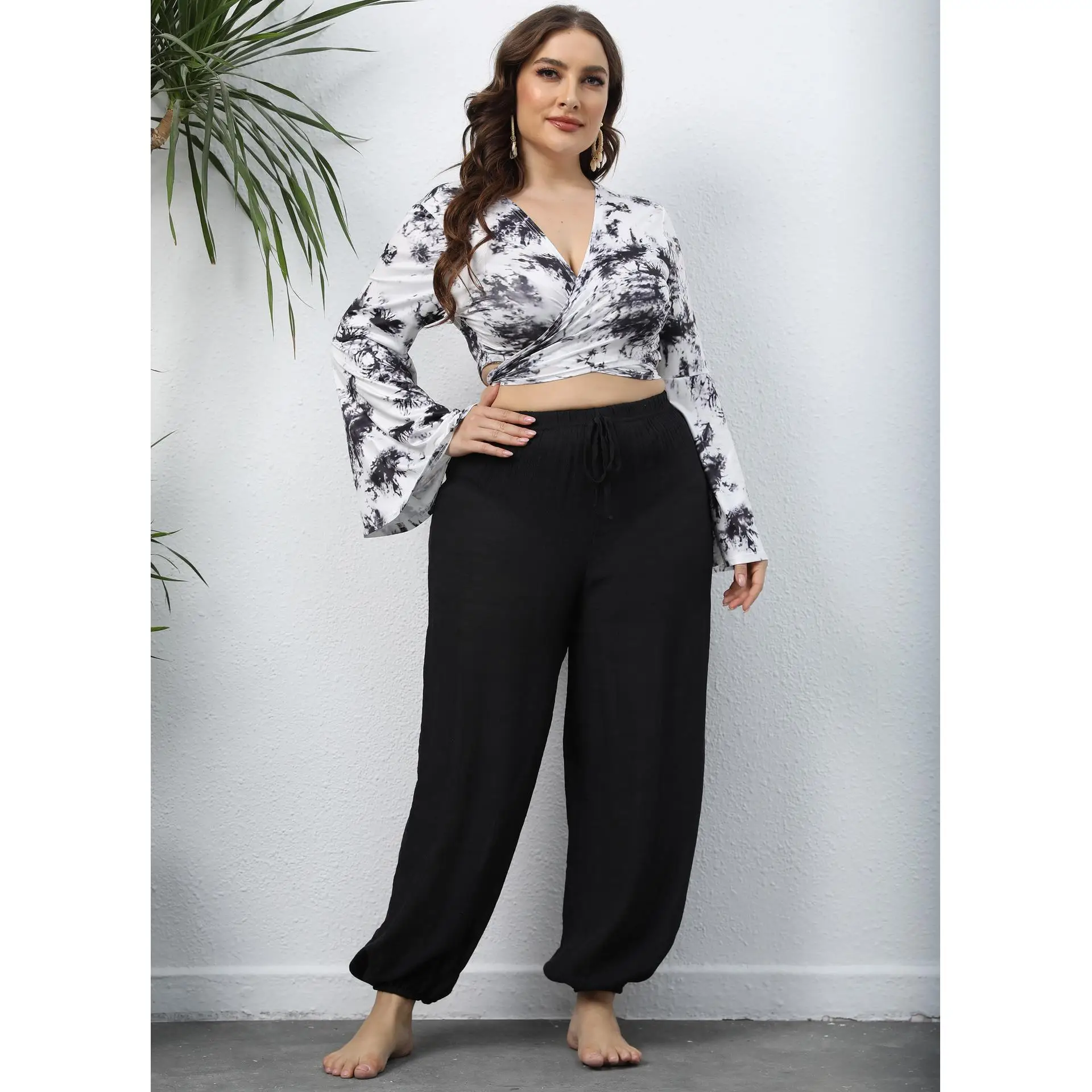 

Ele Faion Women's White Blouses Autumn Casual irt Polyester Fiber Children's Yoga Fitn Fans Supplies