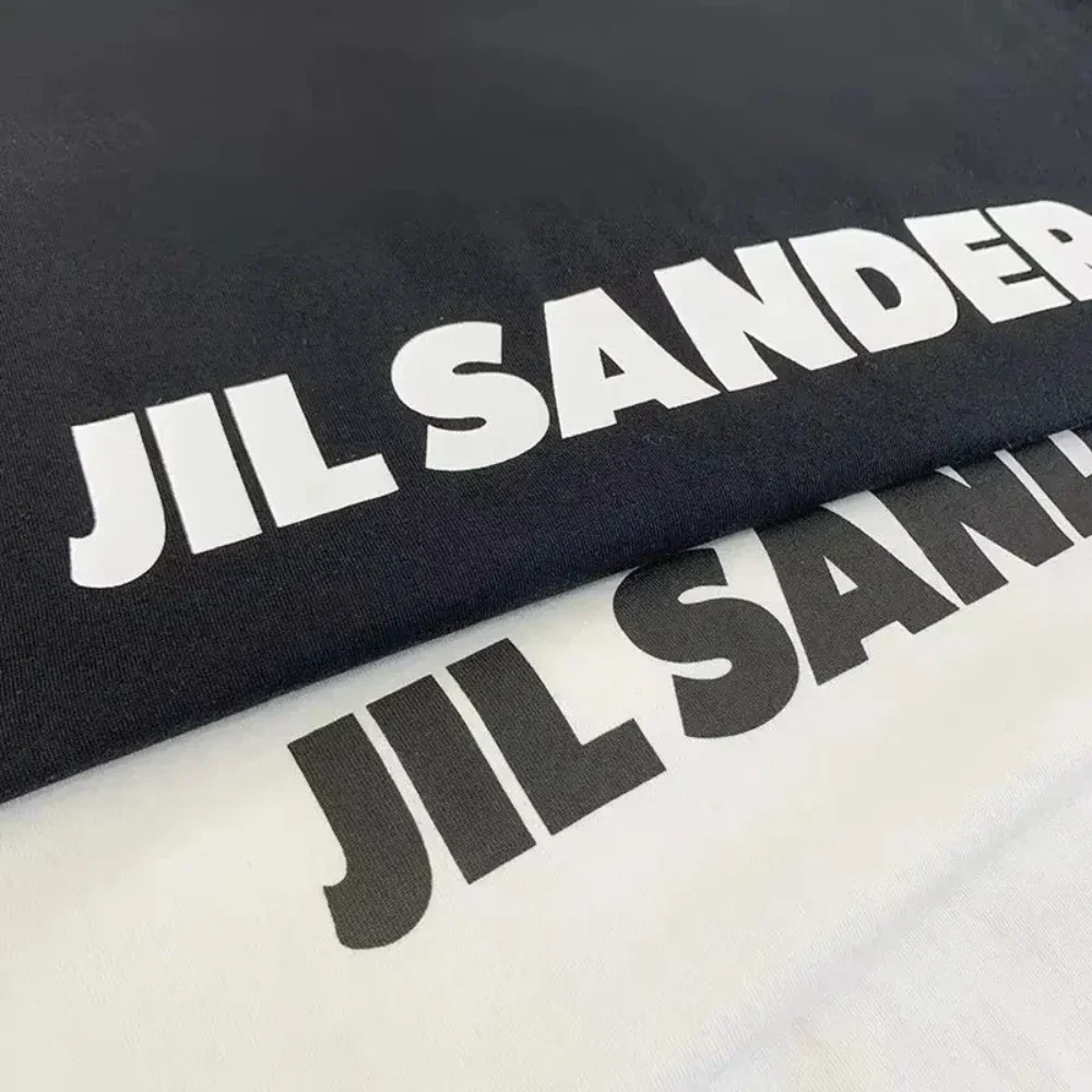 2024ss nueva Jil Sander camisetas para hombres y mujeres camisetas de algodón pesado moda ocio deportes marca camiseta chico camisetas minimalismo