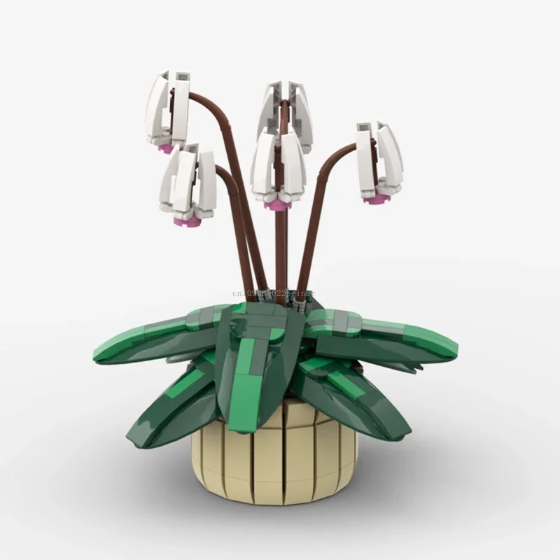 

Набор из 518 деталей: Цикламен, цветы, орхидеи в горшках, модель MOC 10311, декоративные строительные блоки, кирпичики, игрушки для девочек, подарки для мам, сделай сам