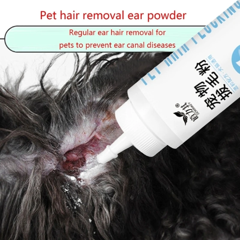 

Convenient Effective Ear Cleaning Powder for Pets Easily Remove Unwanted Ear Hair from Pet Ear with Convenient Powder T21C