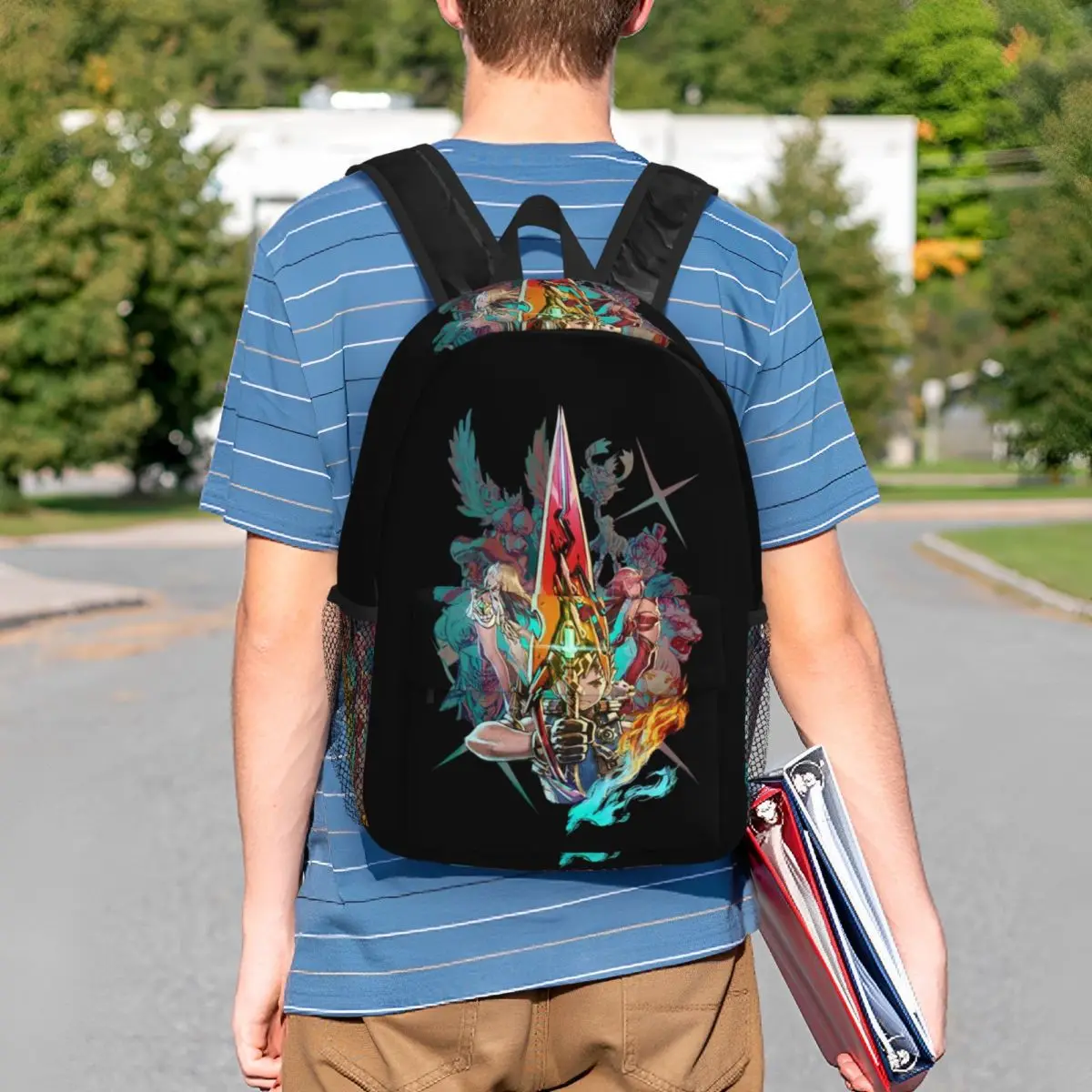 Xenoblade Chronicles 2 - Team Backpack Student BookBag Boys Girls School Bag Computer Shoulder Bags