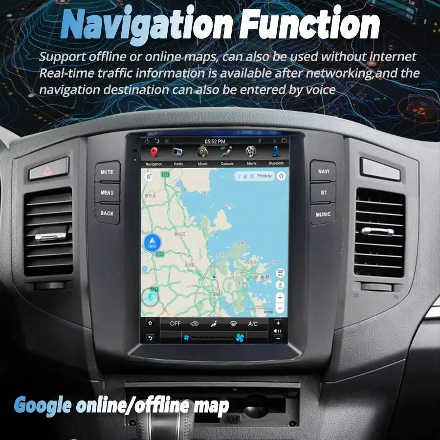 Car Multimedia Carplay Tape Recorder 9.7" Vertical Screen Car Radio For Mitsubishi Pajero Sport V97 V93 Rockford GPS Android view 5