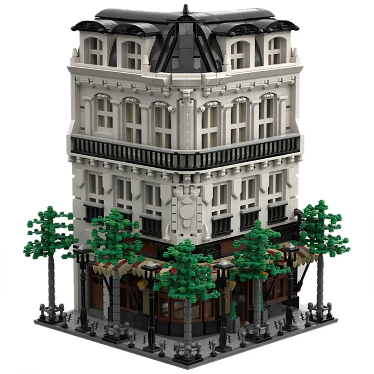 Modular Corner Building with Bakery and Photo Studio 4204 Pieces MOC Build