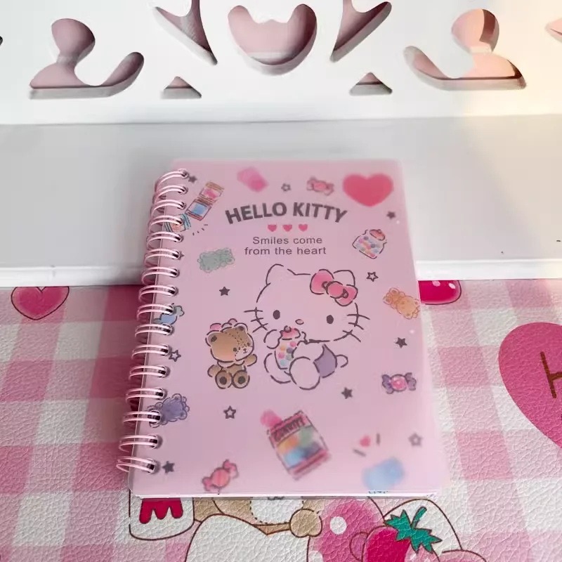 Cute Cartoon Hello Kitty A6 Notebook Kawaii Cinnamoroll Kuromi My Melody Anime Notepad Student School Office Stationery Supplies