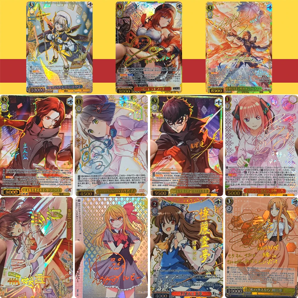 DATE A LIVE Wuheshi Road Night Sword God Ten Incense Rainbow fold DIY Collection card Christmas birthday gift Game toys