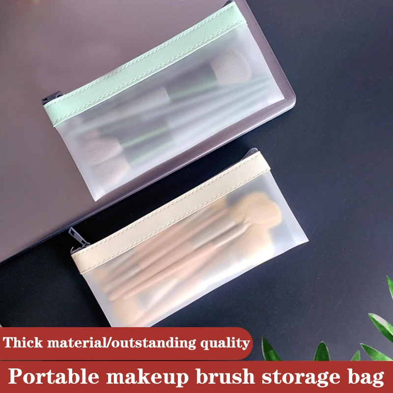 Astuccio per il trucco rossetto pennelli per il trucco borse per la conservazione borsa con cerniera per studenti astuccio per matite Ins Organizer per cosmetici da viaggio