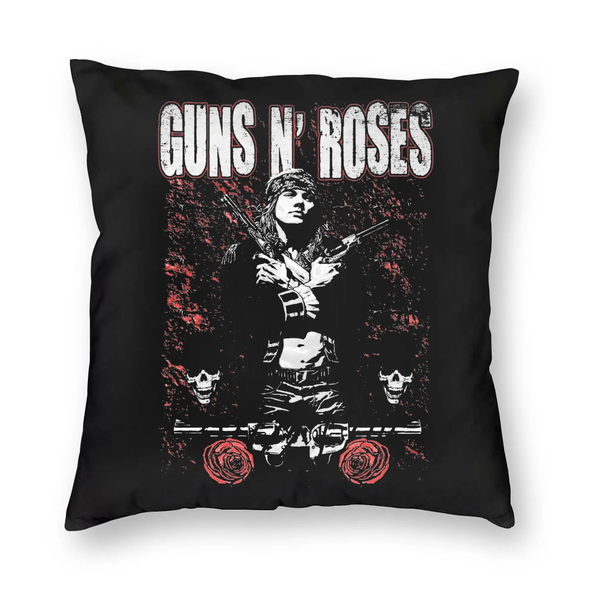 Rock Music Band G-Guns N Roses Pillowcase Printing Polyester Cushion Cover Decorations  Throw Pillow Case Cover Home Square 18''