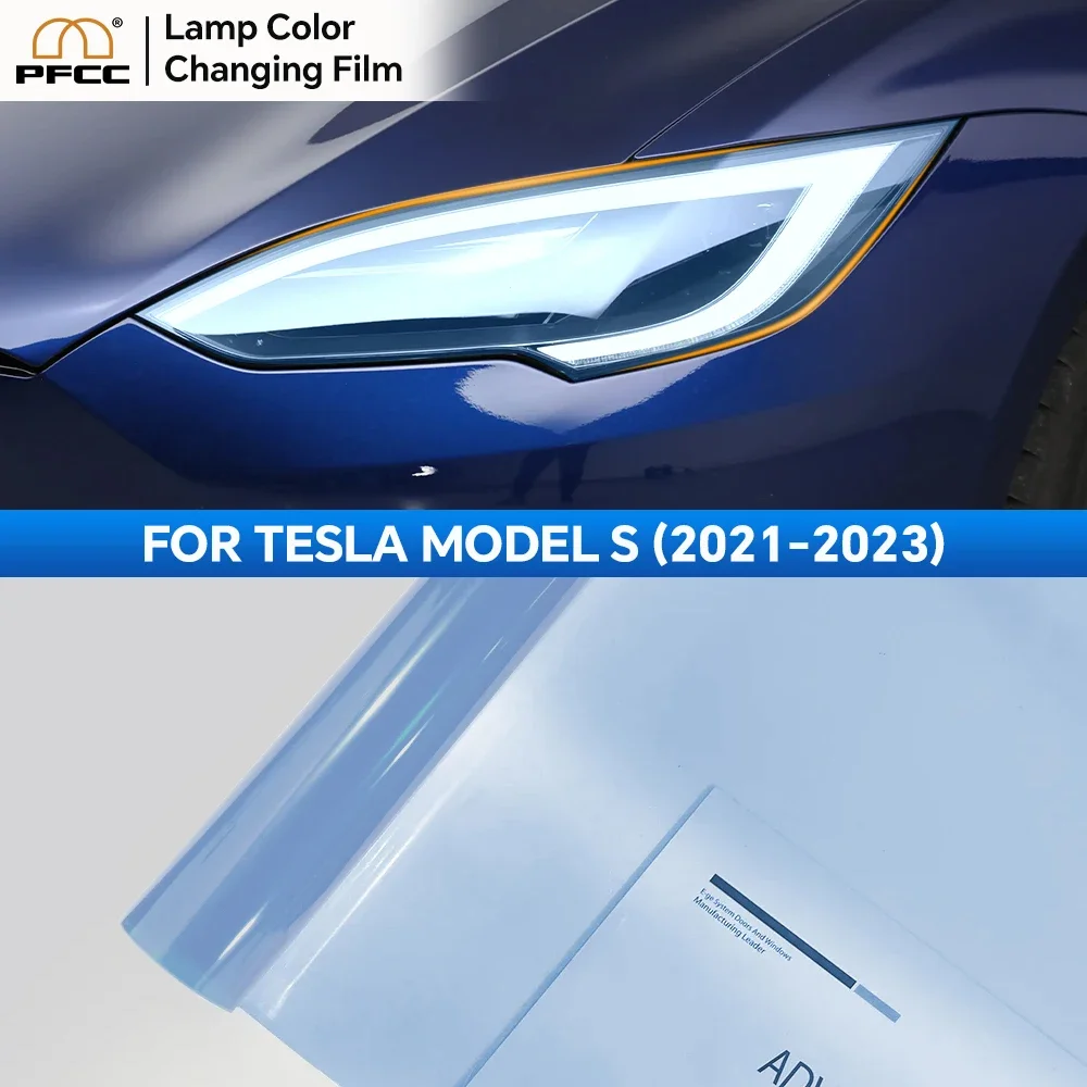 

Pre Cut TPU For Tesla Model S 2021-2023 Car Headlight Film Vinyl Self Adhesive Smoke Fog Light HeadLight Colored Lamp Stickers