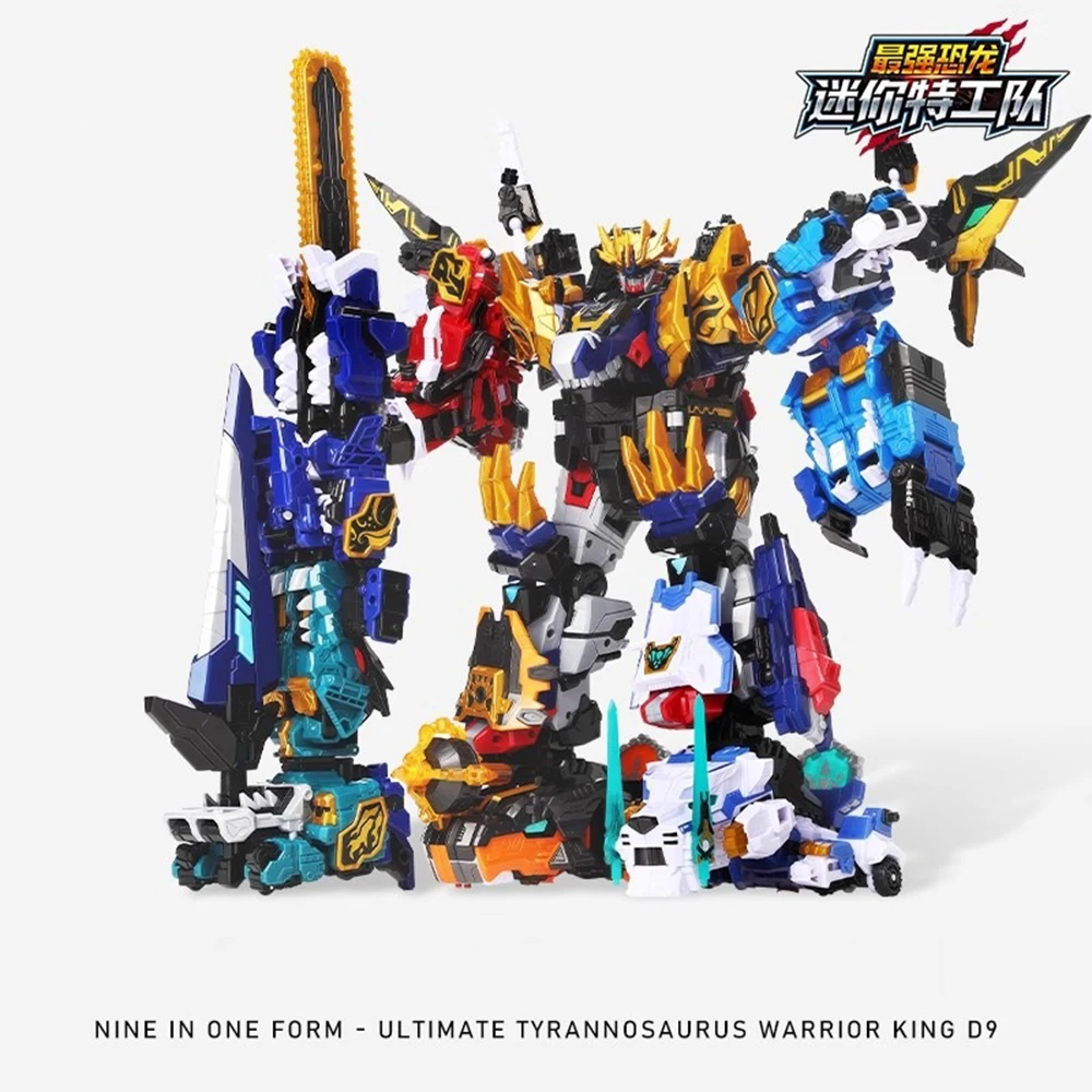 Mini Force 8 Super Dinoid Transform مجتمعة Mecha Miniforce Robot ألعاب شخصيات الحركة Tyrannosaurus Rex Warlord Deformation TOY #5