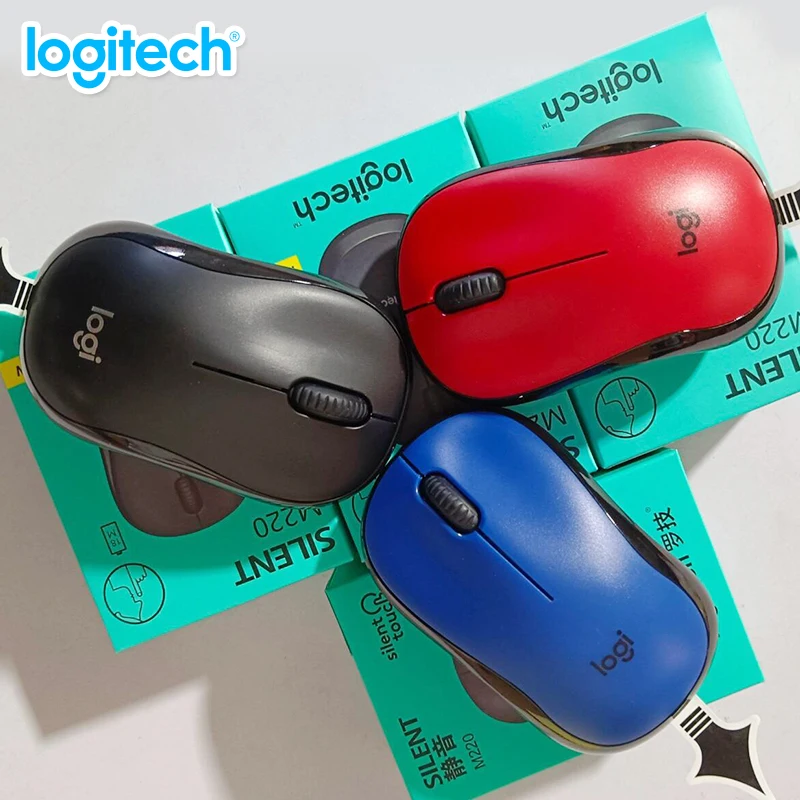 

Беспроводная мышь Logitech M220, ноутбук, бизнес-офис, бесшумная портативная домашняя игра для мальчиков и девочек