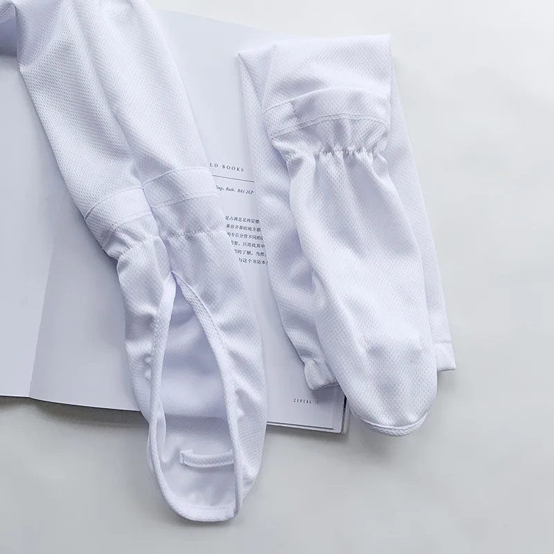 Guantes de seda de hielo de longitud larga con protección UV, protector solar de verano, manga falsa, conducción, guantes de brazo sueltos elegantes