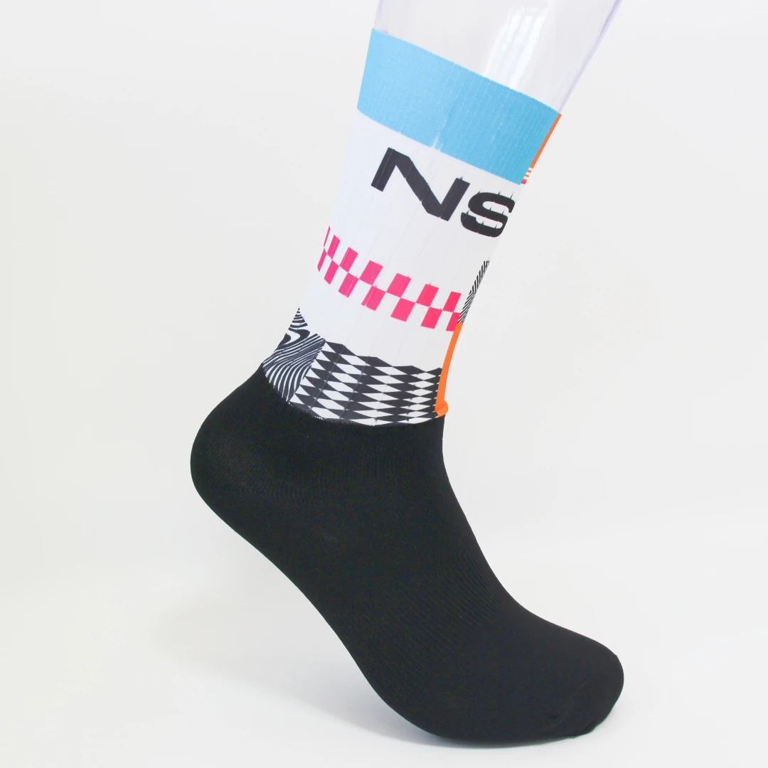 LASER CUT ONE PAIR 2026 New NSN TEAM Cycling Socks Antislip Outdoor Road Bike Racing MITI Breathable For Men and Women