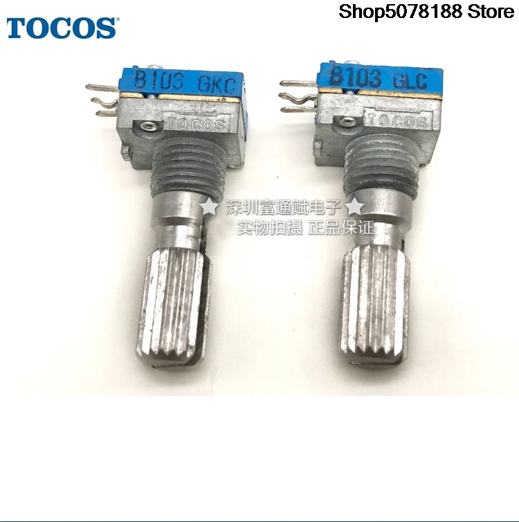 Japan TOCOS 9 MM potentiometer 180 grad R097 einzigen B10K 20 spindel einzigen spule potentiometer