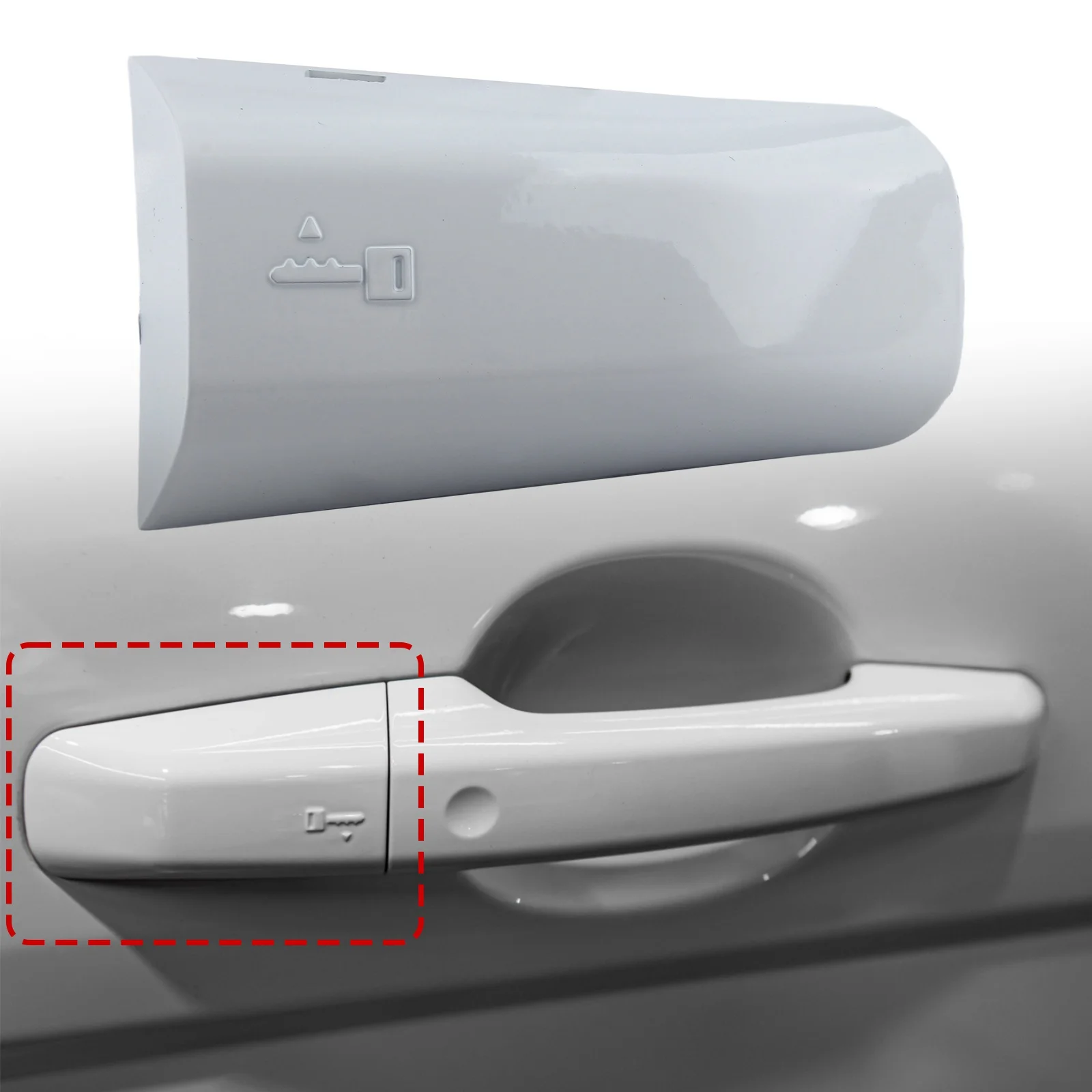 

RHD Outside Door Handle Lock Cover For Land Rover Discovery Sport 2014-2021 LR5/Discovery 5 2017-2021