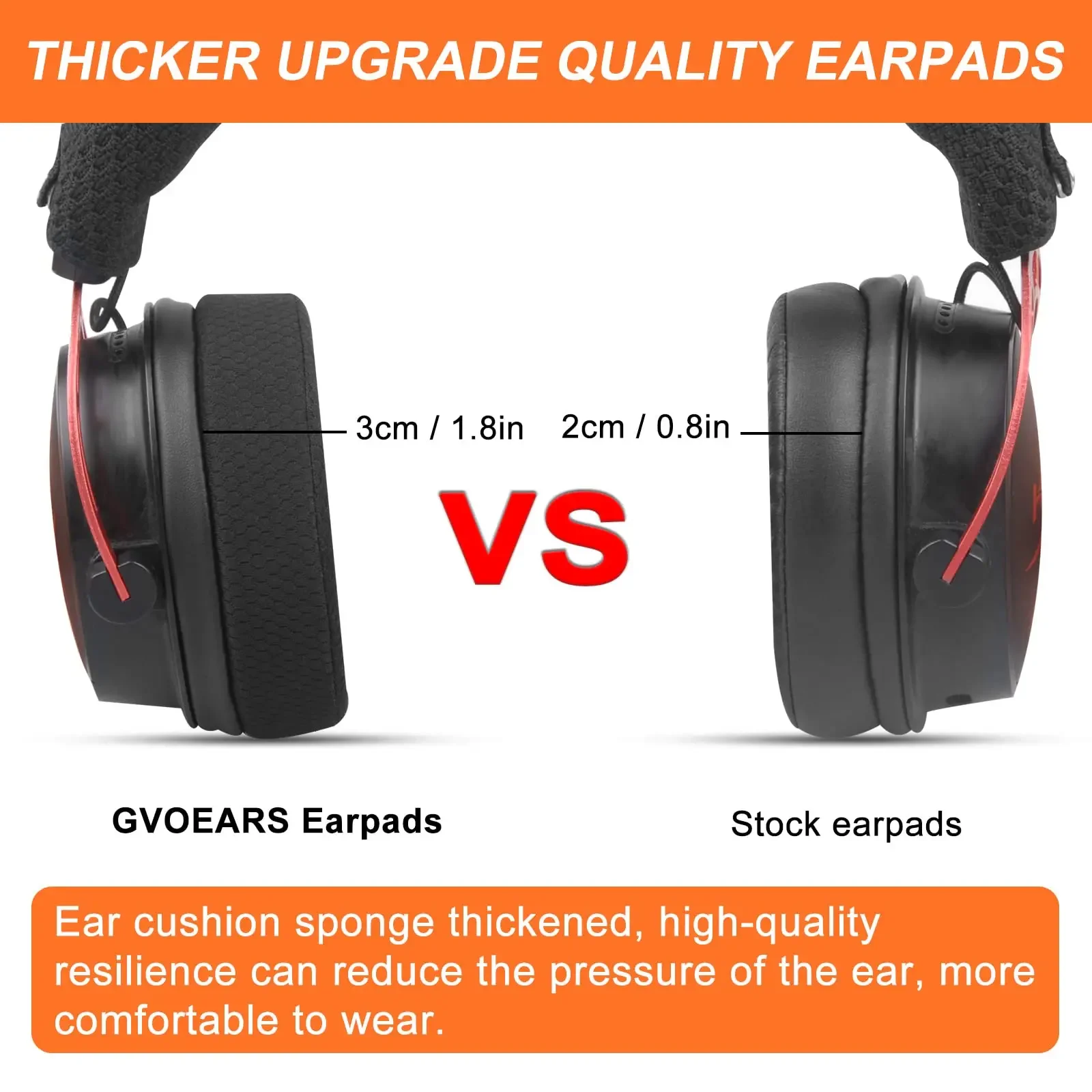 Ear Pads For HyperX Cloud/Alpha, for Audio Technica M50X/M40X Headphone Earpads Soft Protein Leather Memory Sponge Earmuffs