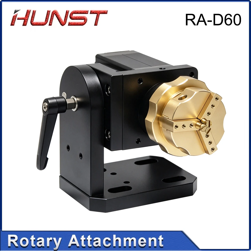 HUNST D69 D60 Laser Marking Machine Rotary Axis Chuck for Ring Bracelet  Jewelry Engraving Auto Lock Rotary Attachment