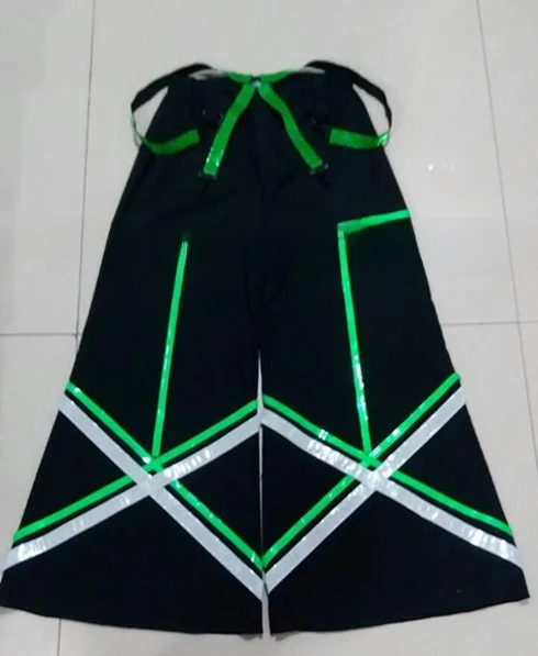Kagneen Reflective Ghost Dance Pants Ultra Light Street Cool Sport Trousers Fluorescent Double X Large Graphics Men's Sportswear