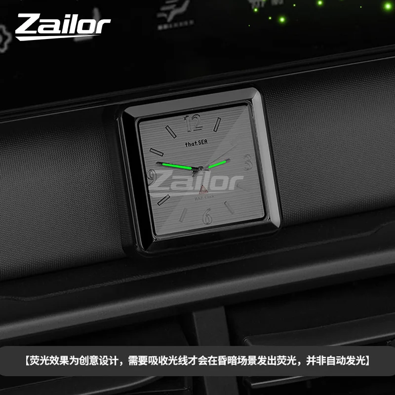 For BYD Ti 3 Formula 3 Aromatic Center Console Clock Luminous Quartz Watch Car Quartz Clock Interior Accessories