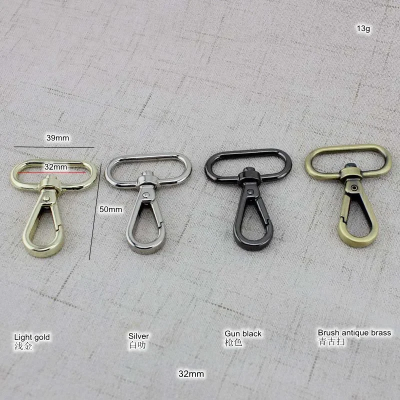 30PCS High Quality Swivel Dog Buckle Handbag hardware Metal Clasp For bag Trigger Snap Hook Buckle Luggage DIY Accessories