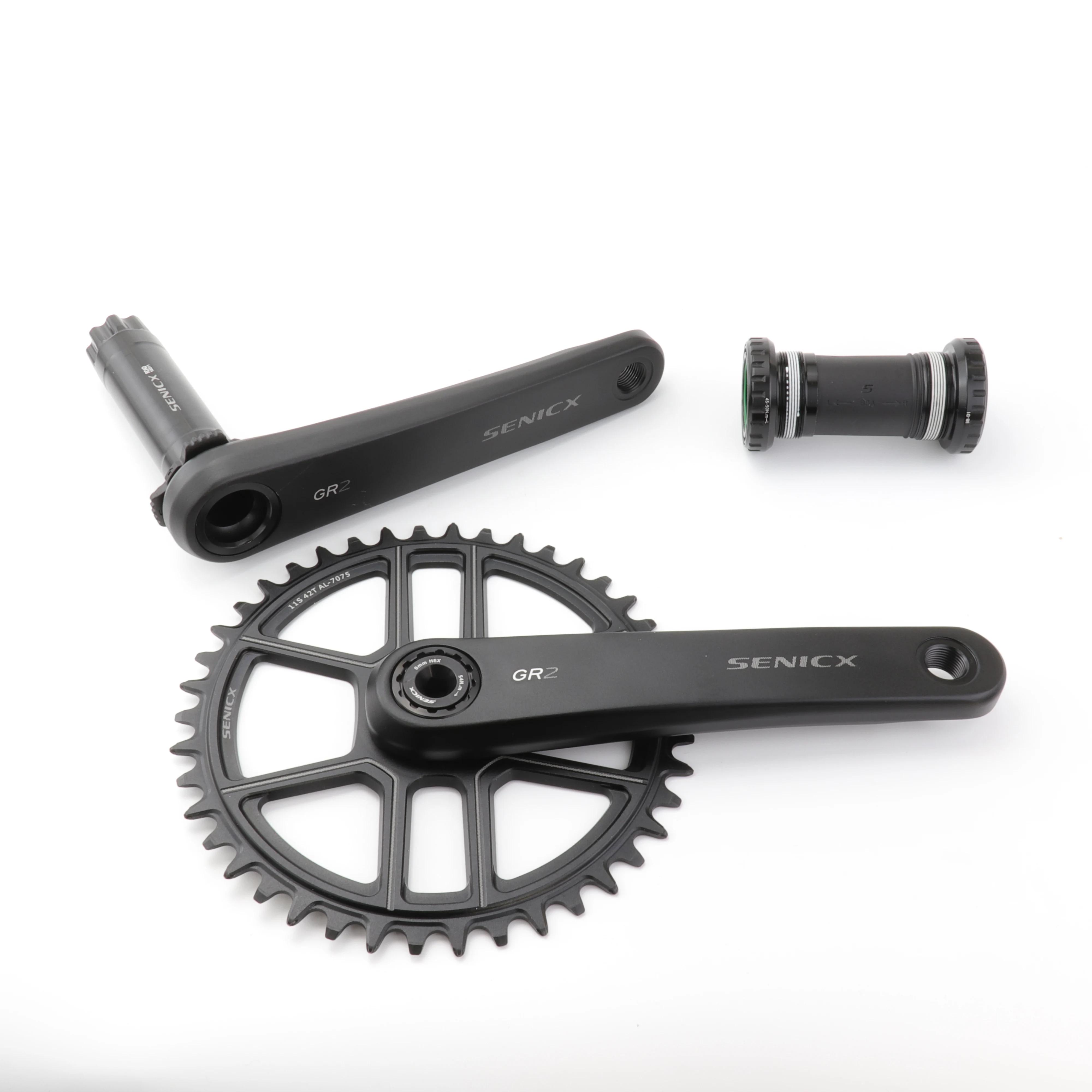 Senicx Gravel Bike Crankset 40/40T165mm 170mm 175mm Crank 10/11S