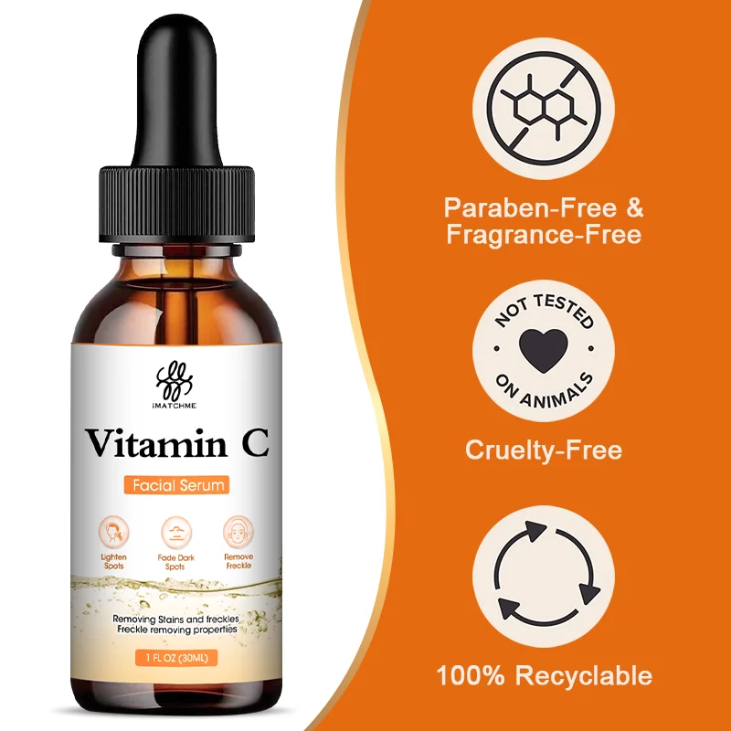 NEW Vitamin C Facial Serum Brighten Skin Lighten Spots Hyaluronic Acid Face Essence Beauty Skin Care Products