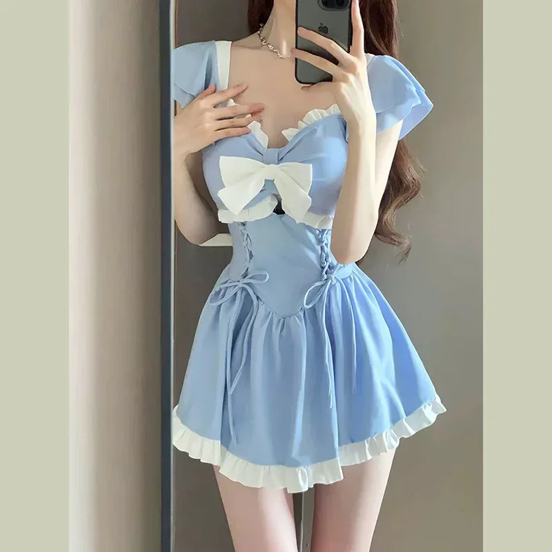 

Женский купальник 2025 года, цельный летний новый консервативный купальник-боксер, закрывающий живот, высококачественный купальник