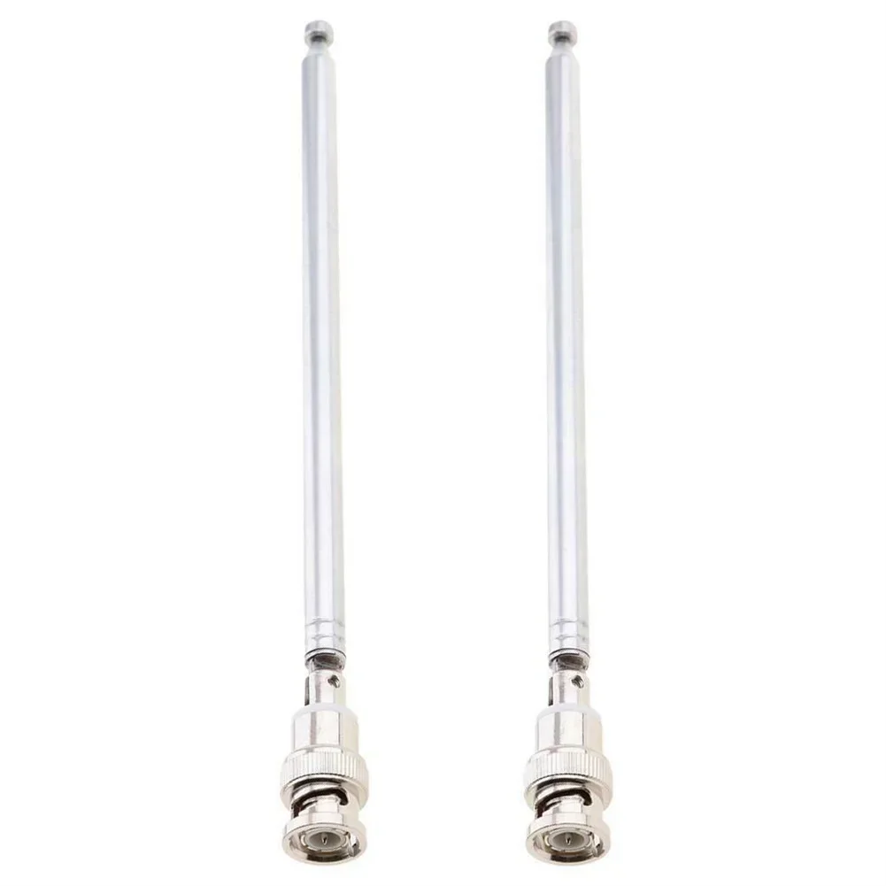 2x 7 Section Telescopic Antenna With /BNC Connector For Portable Radio Scanner FM RADIO ANTENNA - Perfect Antenna For FM Radio