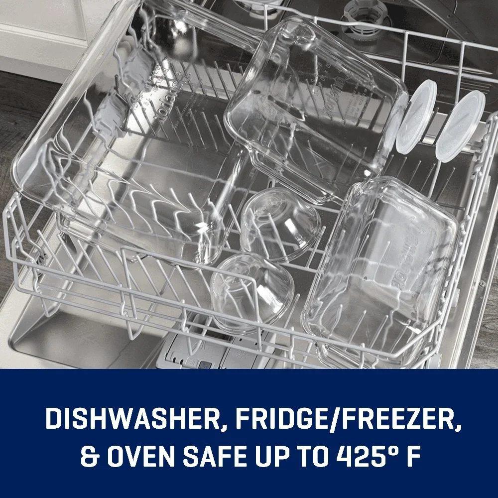 7 قطع من أطباق الخبز الزجاجية مجموعة أطباق الخبز الآمنة للفرن أطباق طاجن متينة من الزجاج المقسى رغيف كعكة أكواب الكسترد الميكروويف