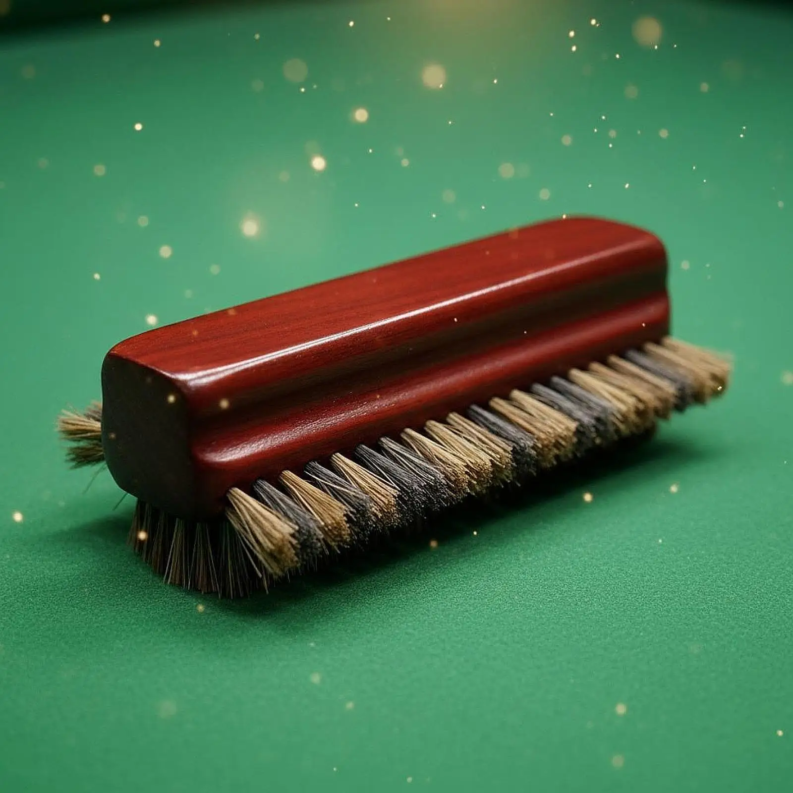Wooden Billiard Table Brush, Sports Supplies Comfortable Game Room Versatile Three Sides Bristles Adults Cleaning Tool