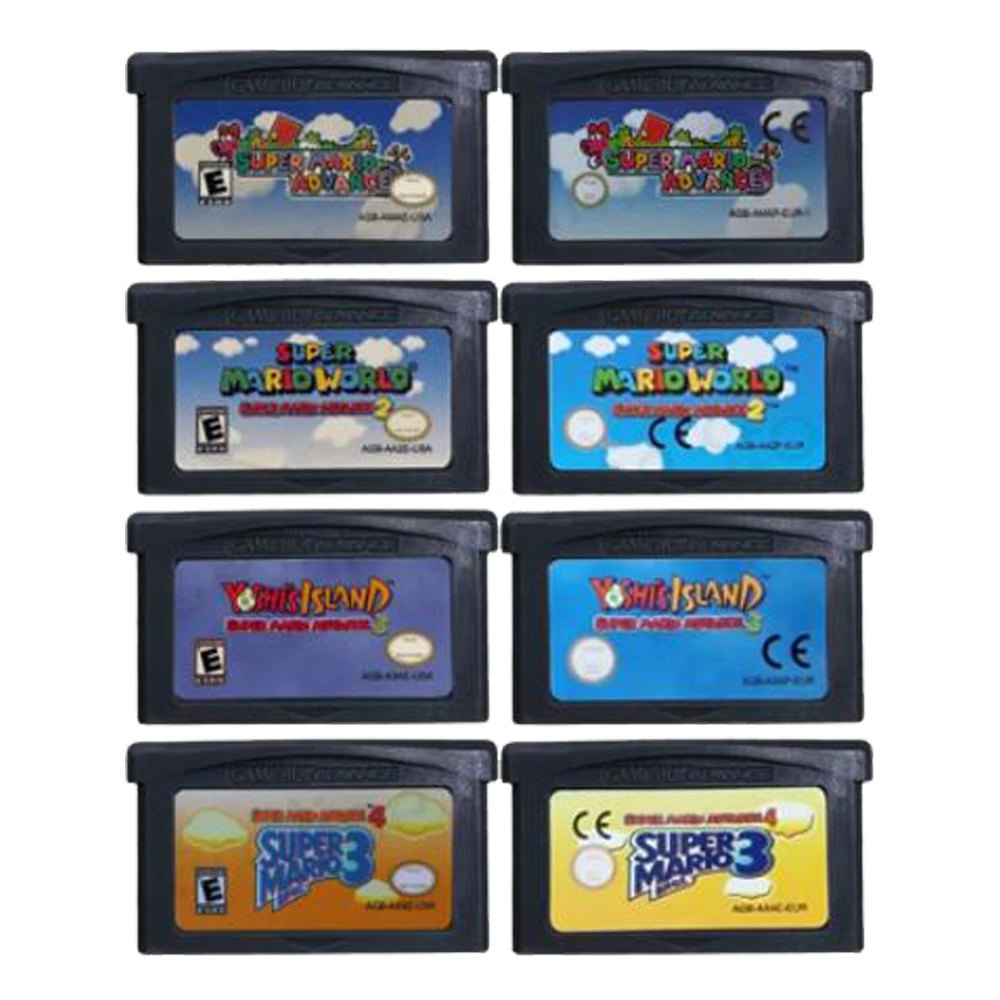 GBA Games Mario Series 32 Bit Cartridge Video Game Console Memory Card Super Mario Advance Bros 3 for GBA GBASP NDSL