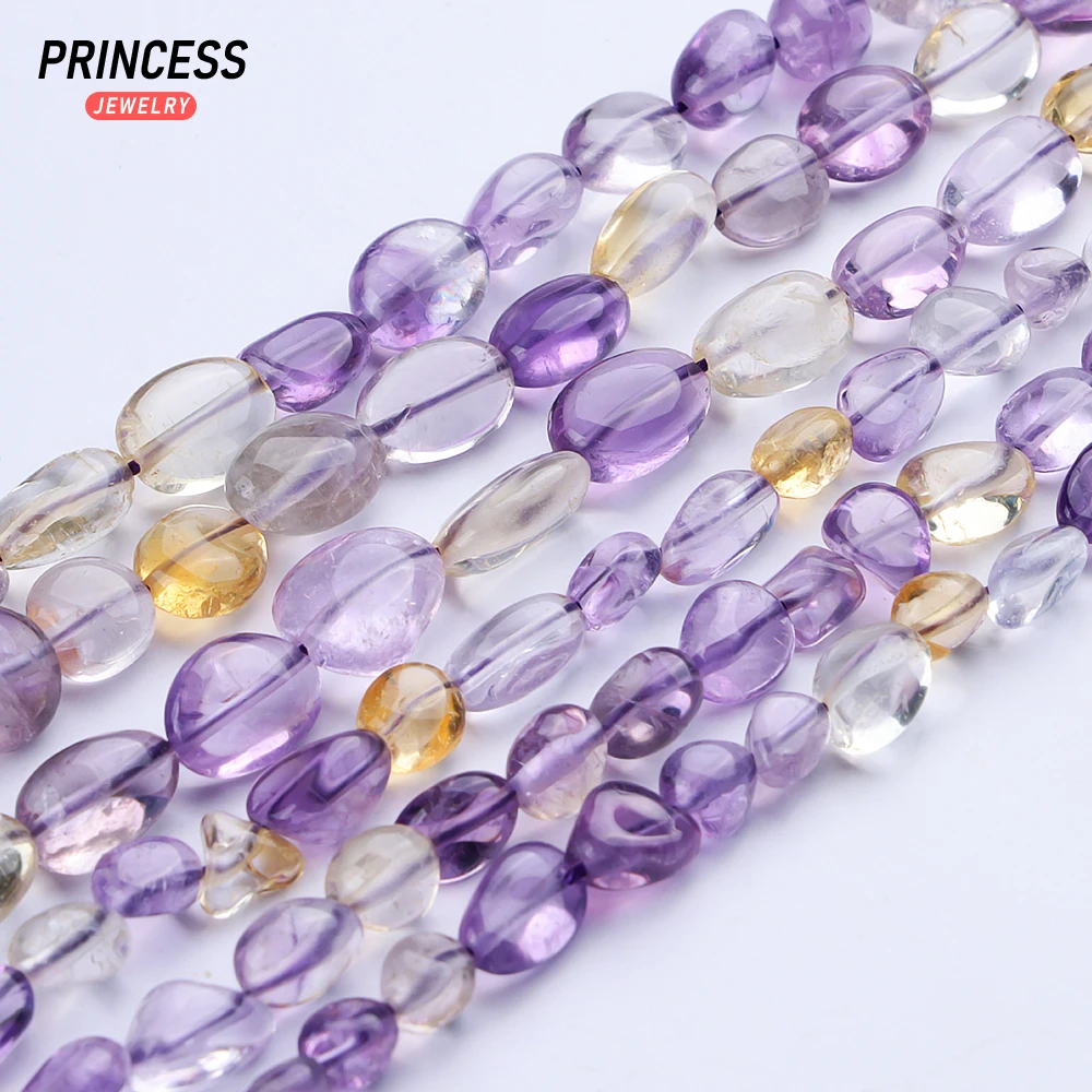 A++ Natural Ametrine Amethyst Citrine Random Shape Beads for Jewelry Making Bracelet Necklace Wholesale Beads DIY Accessories