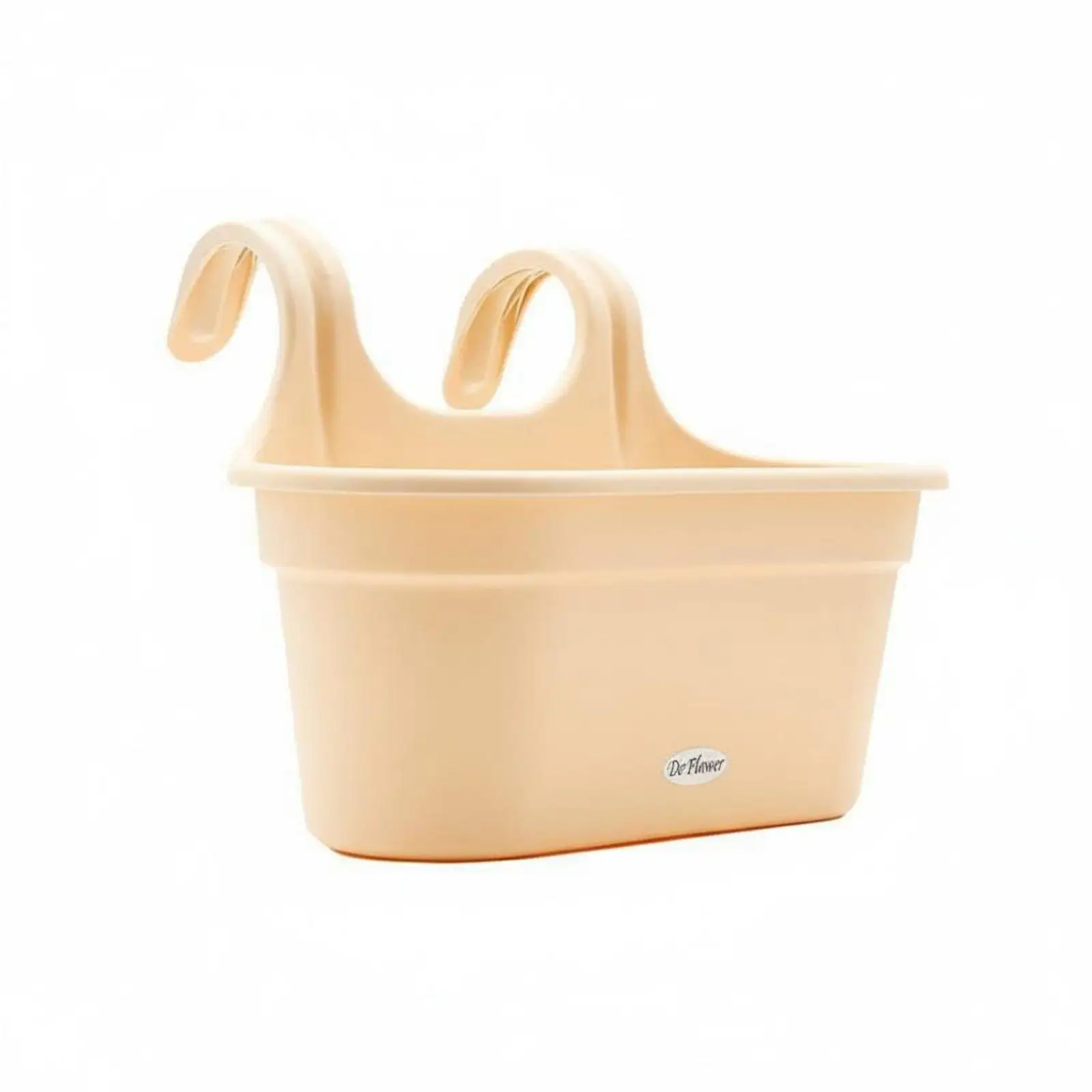 Semi-Circular Wall Planter Faux Wood Finish Half Round Wall Planter Self-Watering Hanging Flower Pot for Apartment Dwellers,