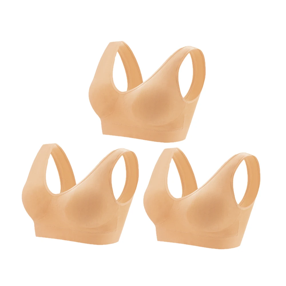 

Женский бюстгальтер большого размера из 3 предметов для йоги, бега и спорта, удобный укороченный бюстгальтер с активной подкладкой