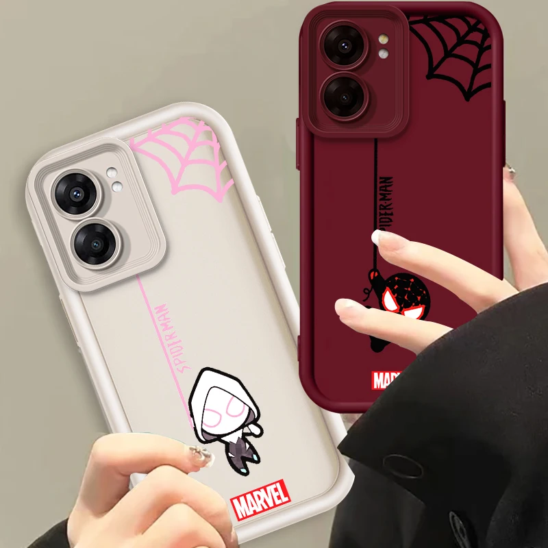 Spider-Man Marvel Fashion Cute Eye Ladder For OPPO Find X5 X3 A58 A57 A55 A53 A54 A92 A74 A78 A98 A16 A94 A76 A72 5G TPU