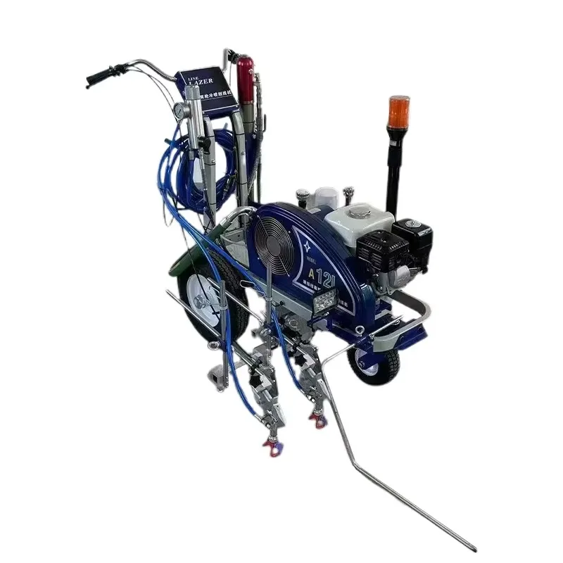 Picture 3: 5.5HP Hand-Pushed High Efficiency Cold Airless Versatile Road Marking Machine Large Capacity Hopper Hot Melt Marking Machine