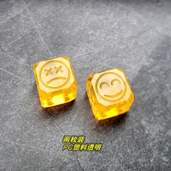 2 Packs Cry Face Smile Face PC /PEI Solid Dice  Fun and Game Dice  PEI Dice