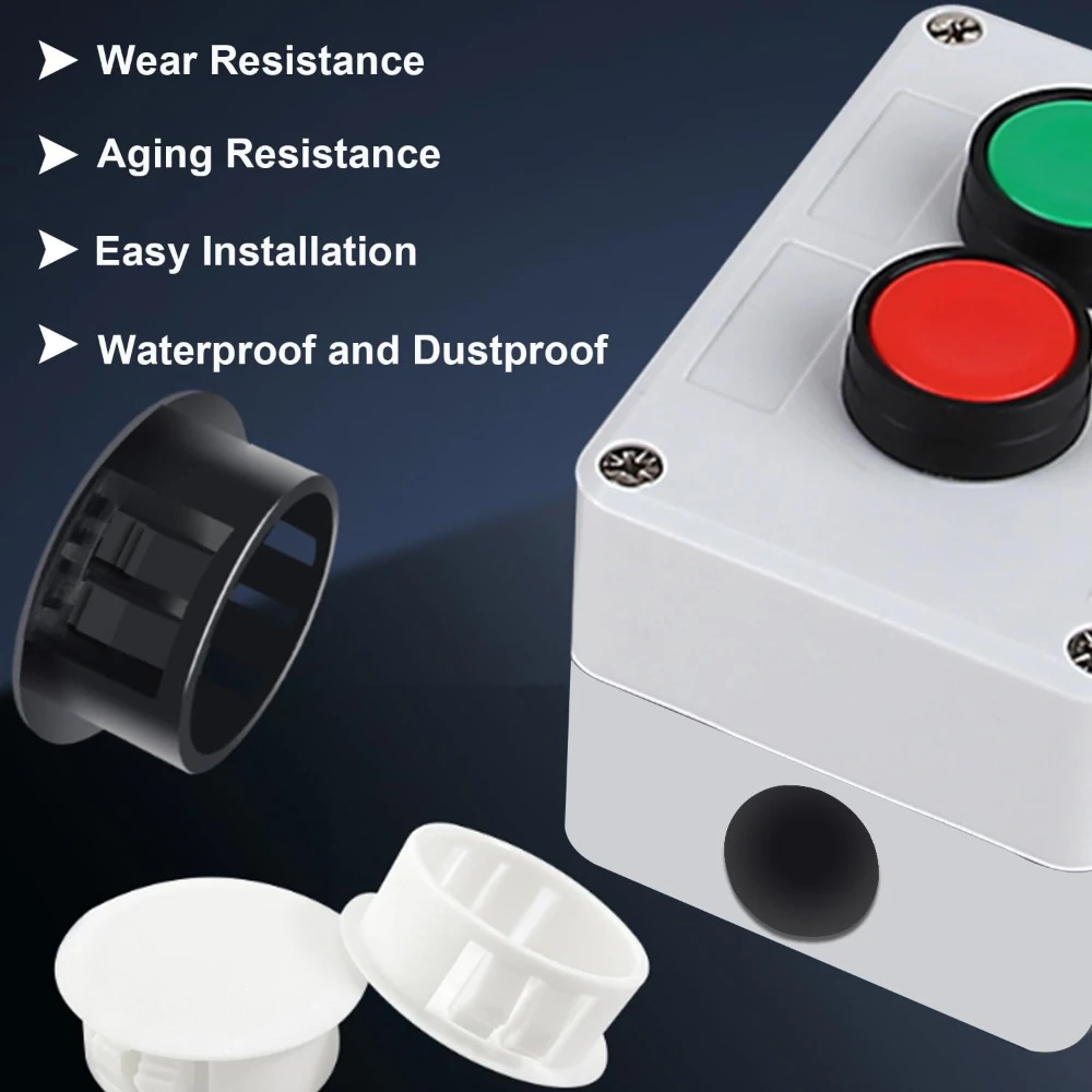 135 قطعة غطاء أسود المسمار من نوع التوصيل رئيس الأثاث غسالات البلاستيك ثقب المقابس جولة التوصيل رئيس الأجهزة غسالة قفل زر التوصيل