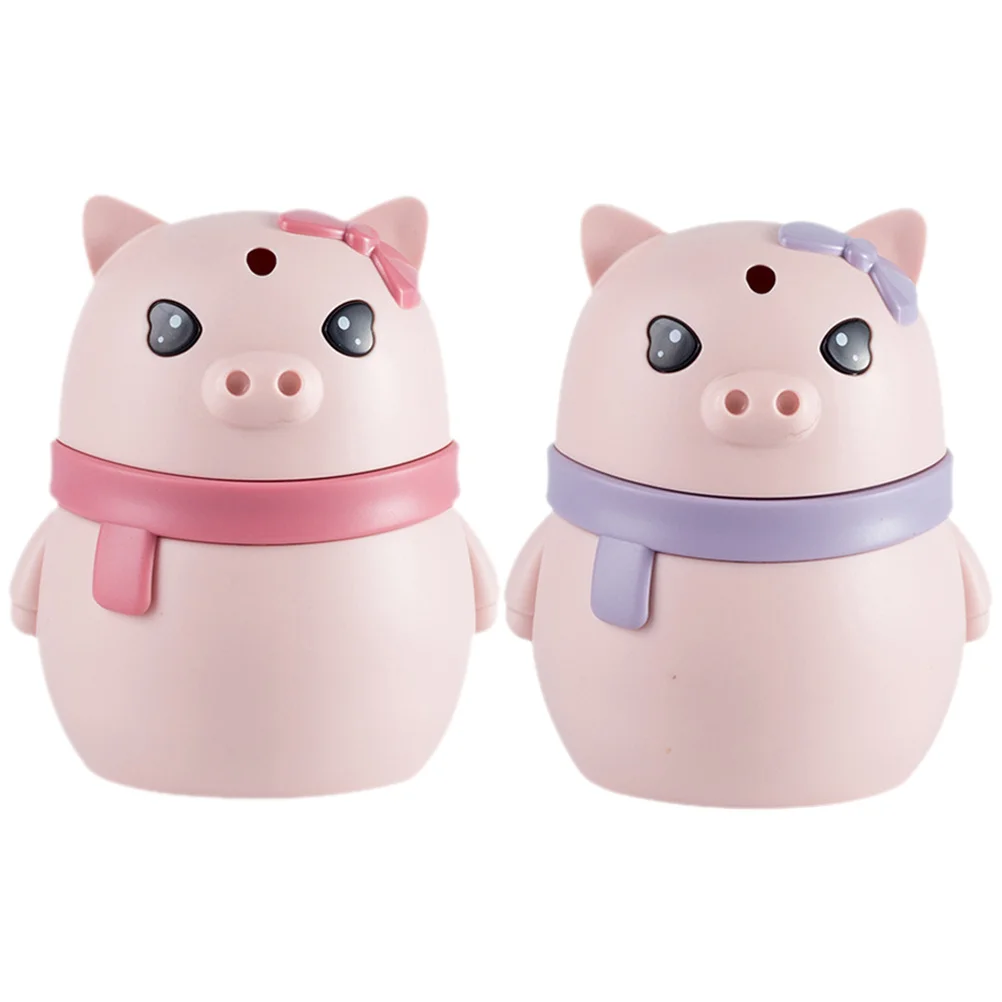 

2pcs Toothpick Box Cartoon Pig Automatic Dispenser For Desktop Small Toothpick Holder Creative Container Funny Gift