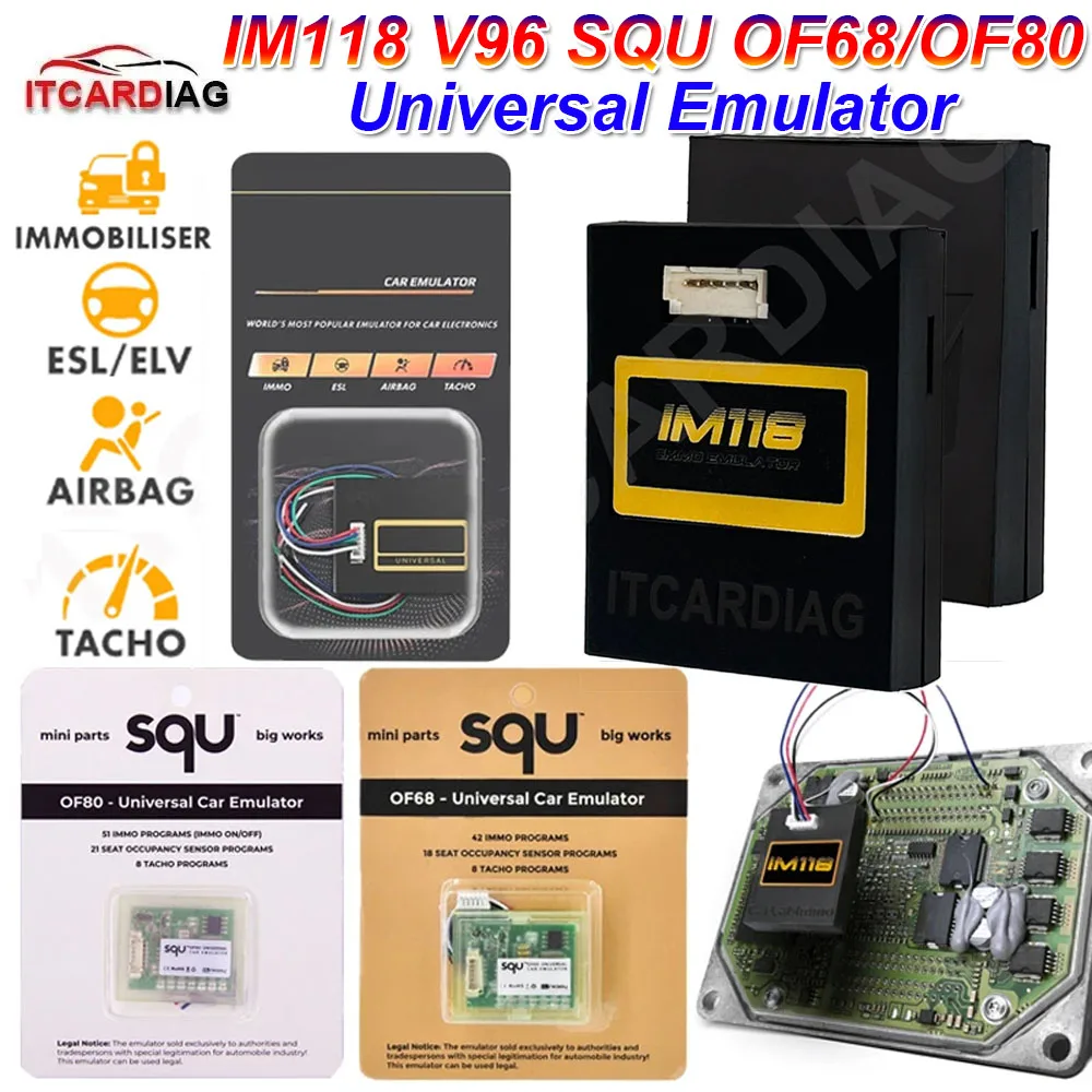 Newest IM118 Emulator V118 ITCARDIAG Universal IMMO off Emulator Immobilizer Diagnostic Tool Update of V96 SQU OF68 OF80 OF96