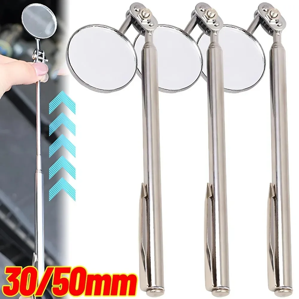 Universal Telescoping Inspection Mirror Tool 360 Swivel Round Glass for Car Auto Repair Welding Household Pipeline Gap Checking view 2