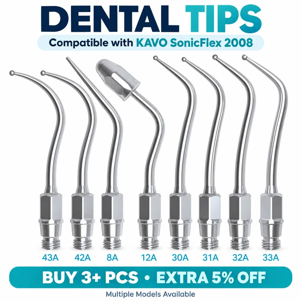 For KAVO SonicFlex 2008 Dental Ultrasonic Scaler Scaling Tip 5A 6A 7A 12A Sonic Handpiece Subgingival Supgingival Teeth