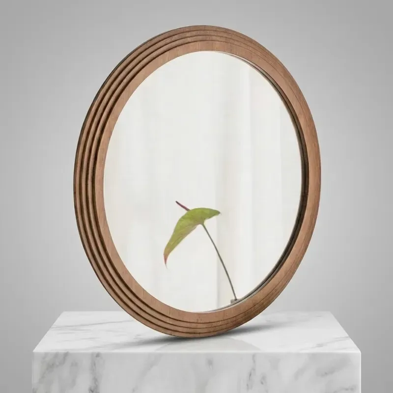 French Retro Style Round Wall Hanging Decorative Mirror