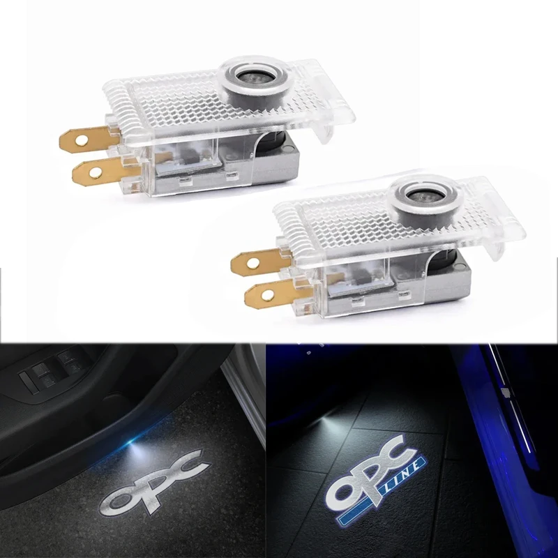 2Pcs LED Car Door Welcome Courtesy Lights for OPEL OPC Opcline Insignia 2009-2018 Pattern Laser Projector Lamps Accessories